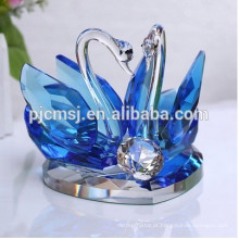 Figurines de cristal bonitos da cisne dos pares para presentes ou favores de casamento